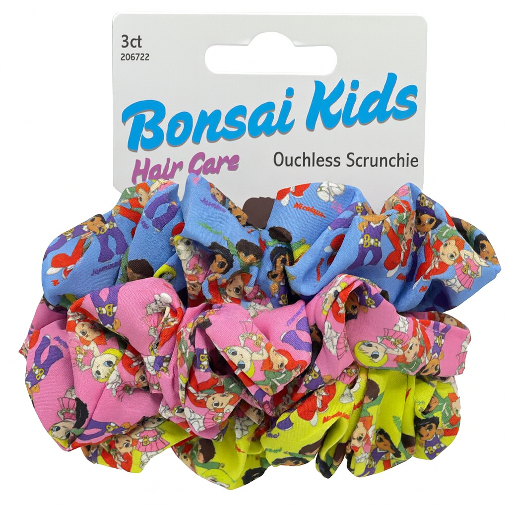 Kids Hair Scrunchies - Girls Ponytail Holder - 3pcs set