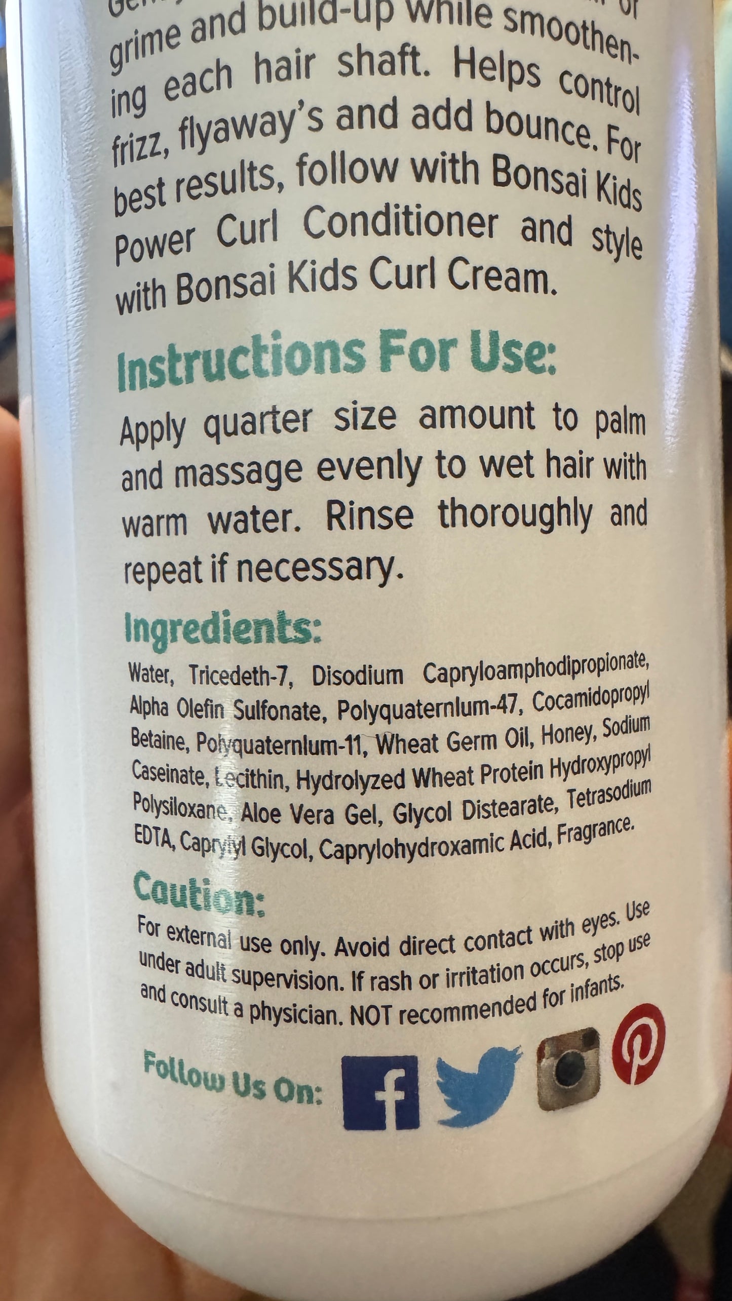 Curl Shampoo for Kids 8 fl. oz. Puts the bounce and shine back in their hair