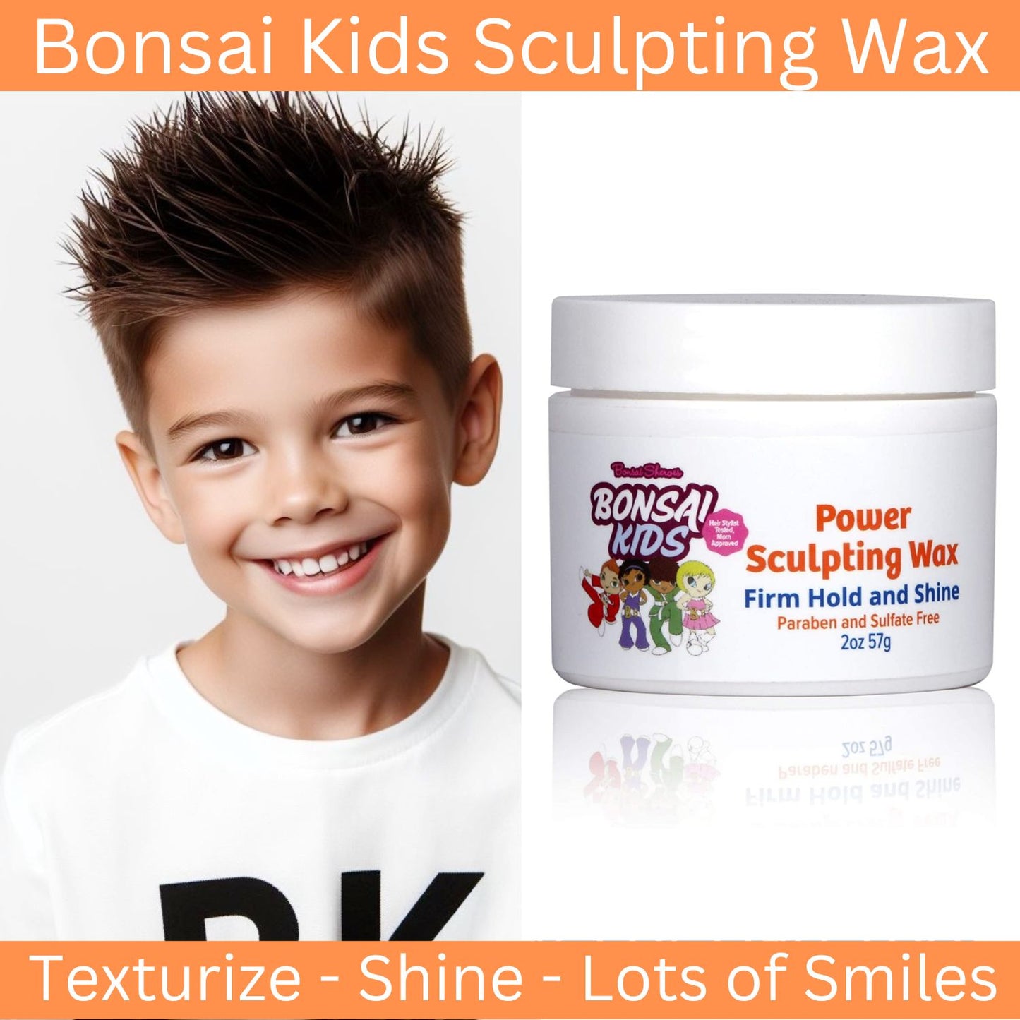 Style your child's hair effortlessly with Bonsai Kids Hair Wax. This gentle and easy-to-apply wax provides a flexible hold and a natural finish, making it perfect for creating a variety of hairstyles.