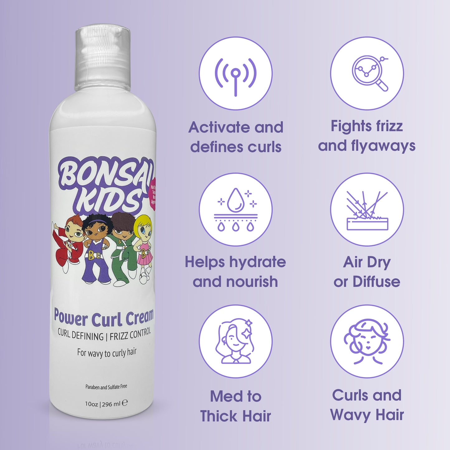 Buy Curl Cream for Kids, Toddlers & Girls - Perfect for fine to thick, wavy, and curly hair. Define and shape curls with our lightweight, anti-frizz formula. Offers flexible hold with no grease or crunch.