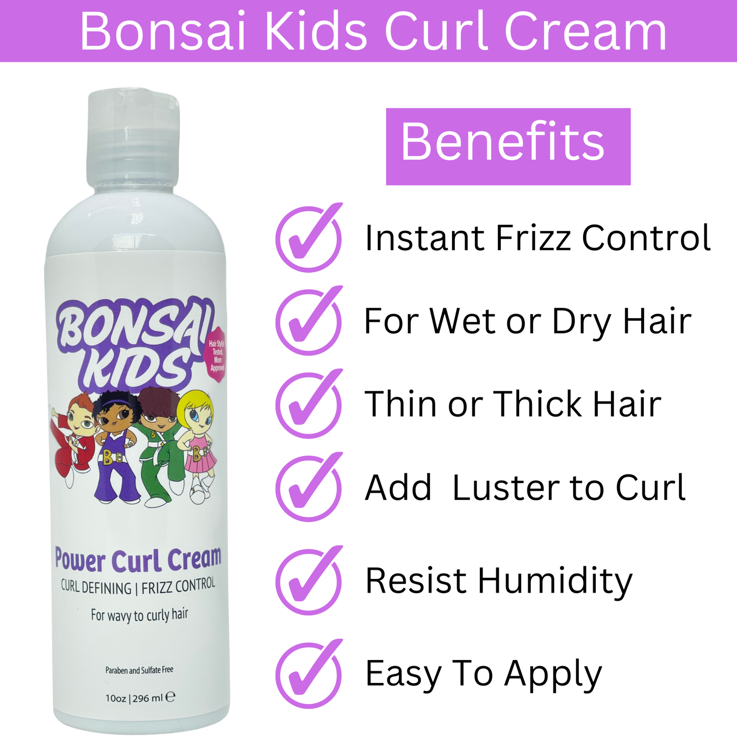 Buy Curl Cream for Kids, Toddlers & Girls - Perfect for fine to thick, wavy, and curly hair. Define and shape curls with our lightweight, anti-frizz formula. Offers flexible hold with no grease or crunch.