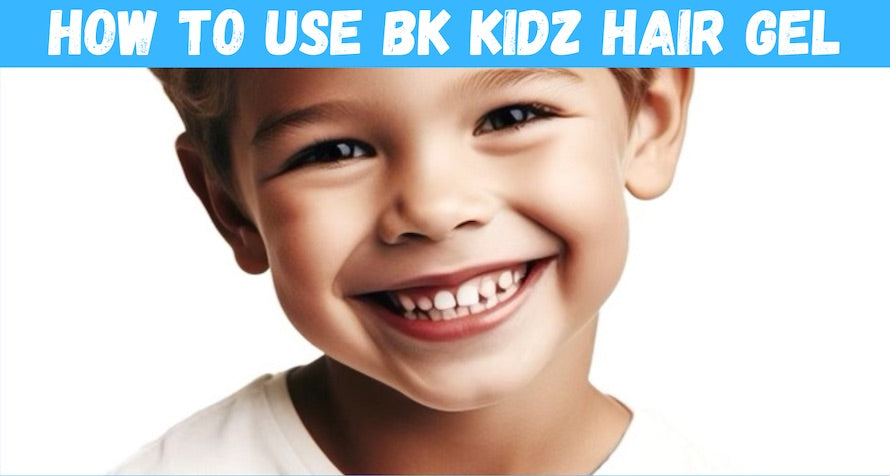 Boy smiling - Using Bk Kidz Hair gel for boys