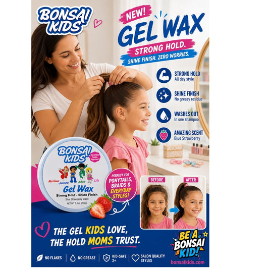 Say goodbye to unruly bedhead, stubborn flyaways, and styles that won't last! Bonsai Kids Gel Wax