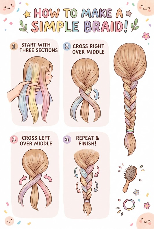 How to Make a Simple Three-Strand Braid for Kids