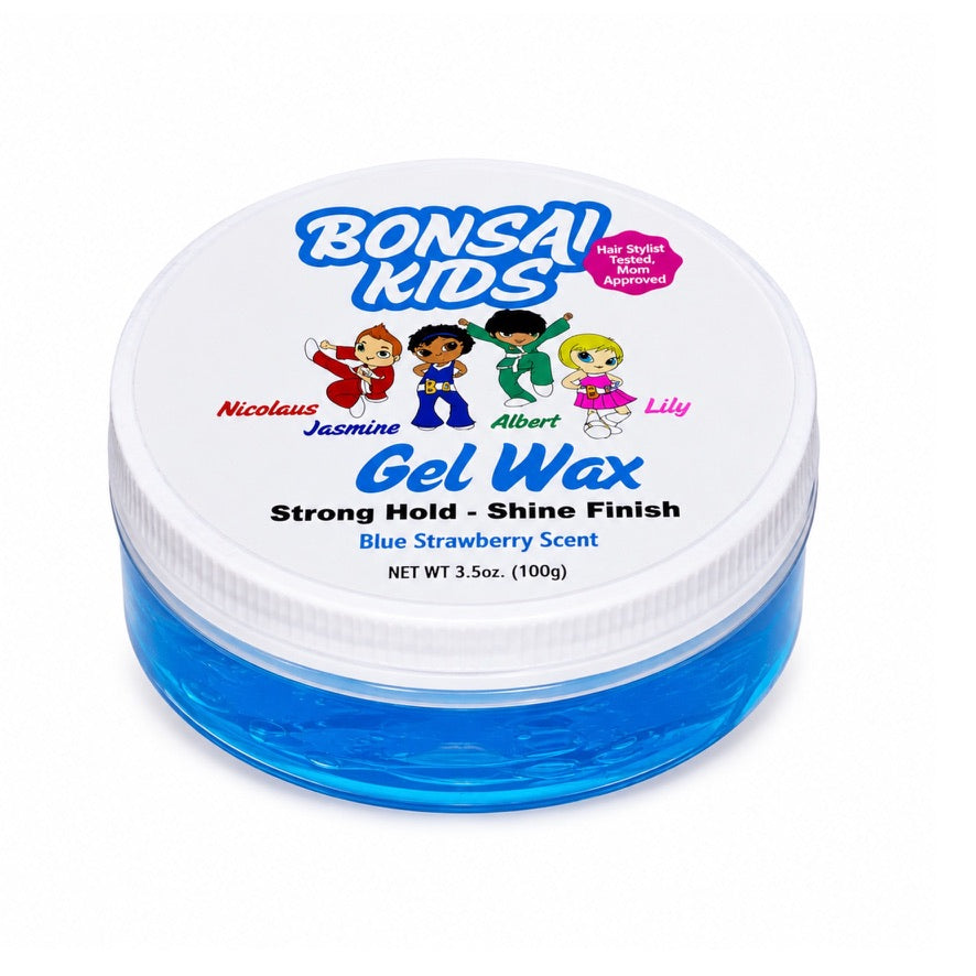 Bonsai Kids Boys Hair Gel Wax - Strong Hold for Toddlers & Kids, Tame Flyaways, Ponytails, Buns & All-Day Styles
