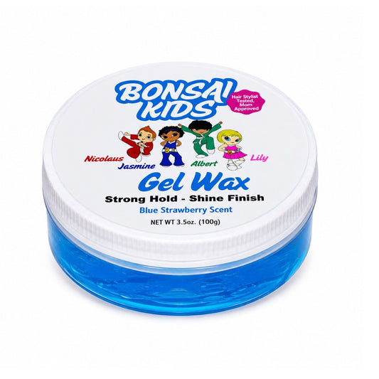 Bonsai Kids Boys Hair Gel Wax - Strong Hold for Toddlers & Kids, Tame Flyaways, Ponytails, Buns & All-Day Styles