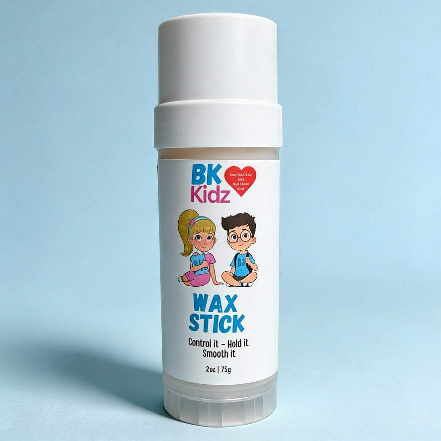 Bonsai Kids Hair Wax Stick - Flyaway Tamer & Easy Styling for Children, One-Handed Slick Back Application, Gentle Hold for Flyaways & Baby Hairs