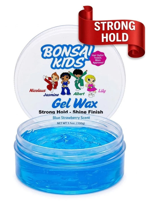 Bonsai Kids Boys Hair Gel Wax - Strong Hold for Toddlers & Kids, Tame Flyaways, Ponytails, Buns & All-Day Styles