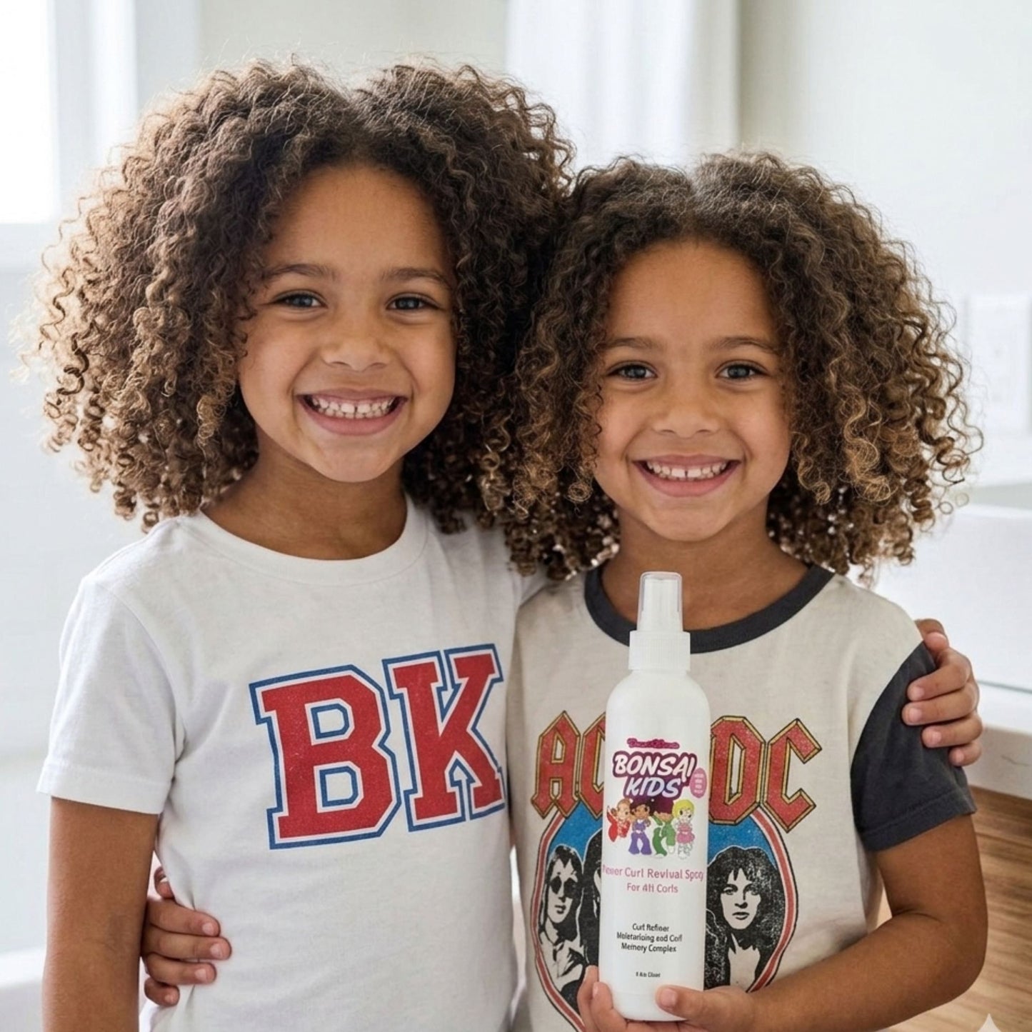 Bonsai Kids Curl Spray 8 oz - Tear-Free Curl Refresher & Defining Spray for Toddlers & Girls - Frizz Control & All-Day Bounce for Wavy, Curly, Biracial Hair - Gentle Styling Mist