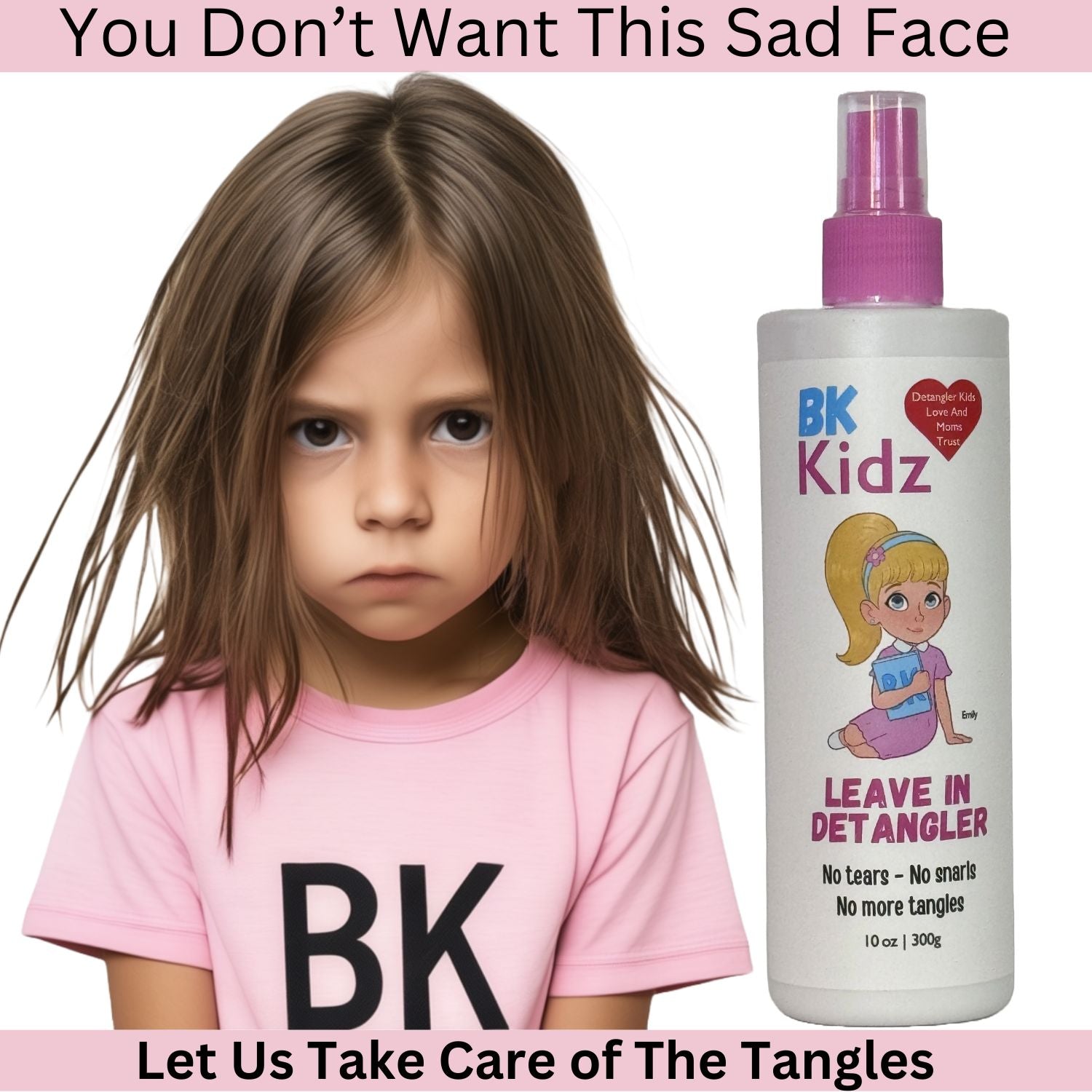 Buy BK Kidz Detangler Spray. Ideal for kids' hair, it keeps hair smooth, manageable, and tangle-free. Easy to apply and gentle for everyday use.