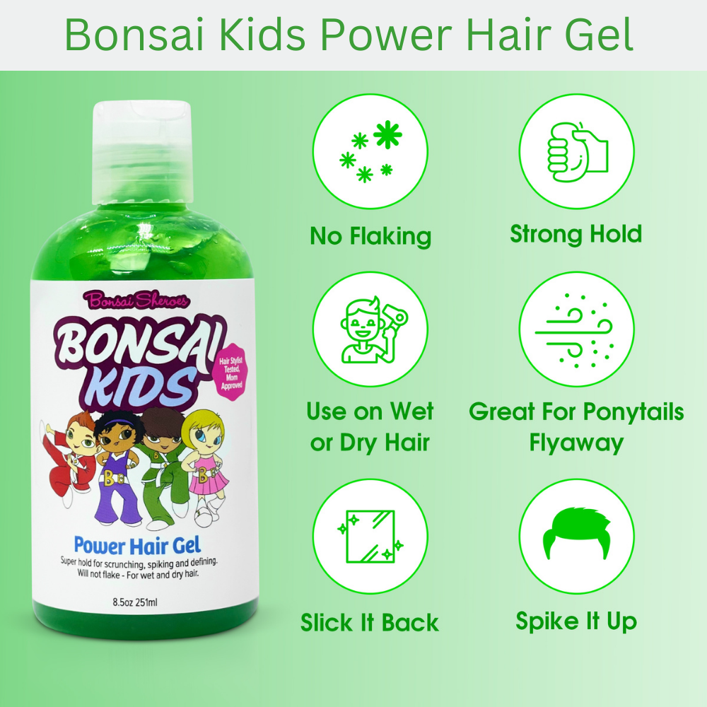 Buy Hair Gel for Boys 8 oz - Ideal for styling boys' and toddlers' hair with ease. Perfect for spiking, messy, curly, or slick styles. Provides all-day hold, no flaking, and washes out with one shampoo. Suitable for girls' ponytails, braids, and buns. Great for all hair types.