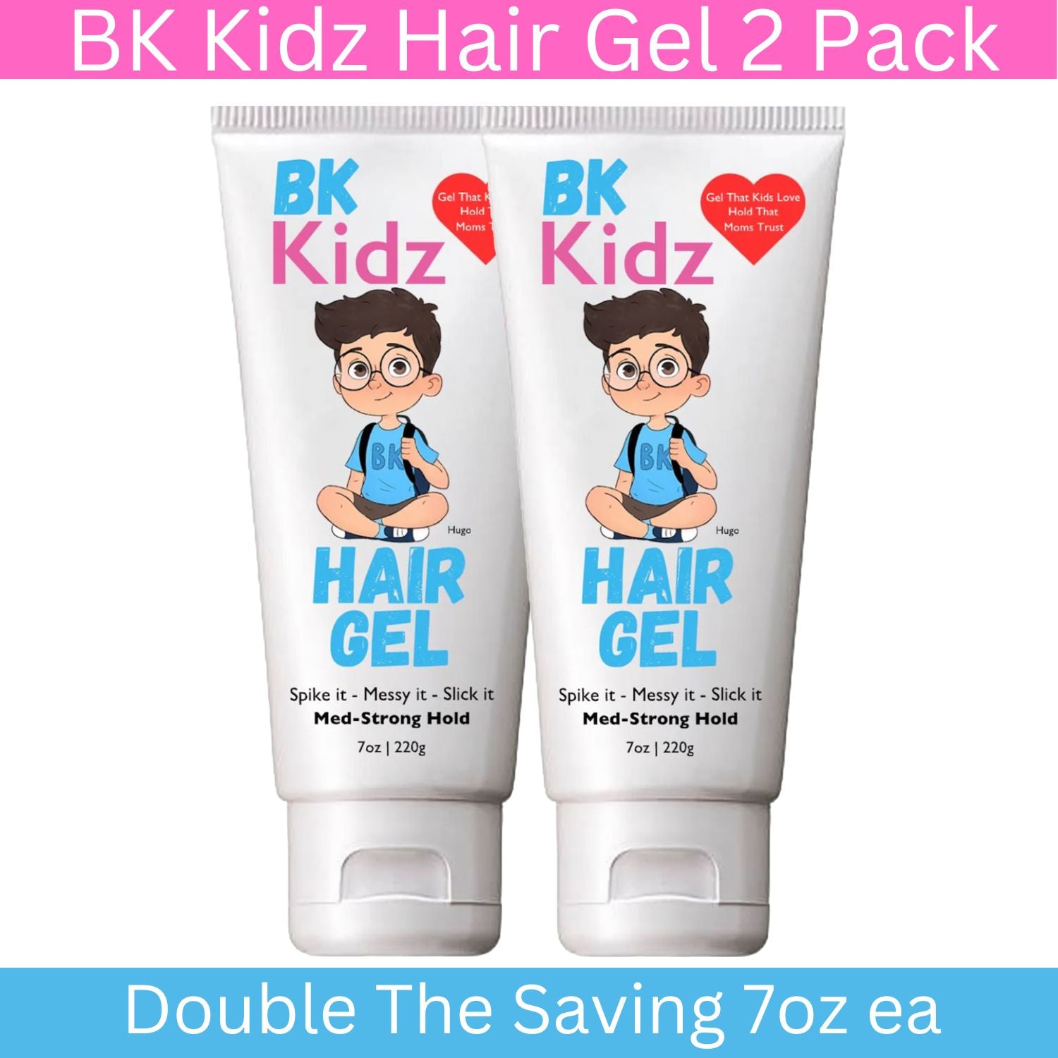 Shop BK Kidz Hair Gel for a strong hold and natural shine. Perfect for boys, toddlers, ponytails, and biracial kids' hair. Enjoy a blueberry scent and all-day hold.