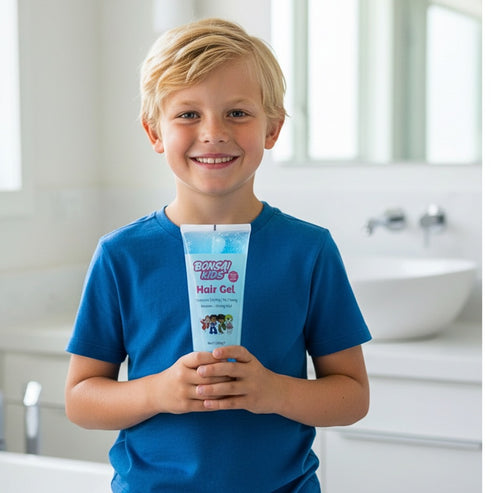 Bonsai Kids Boys Hair Gel 8 oz - Strong Hold, No Flakes for boys ...