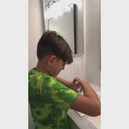 boy using gel wax - bonsai kids hair products