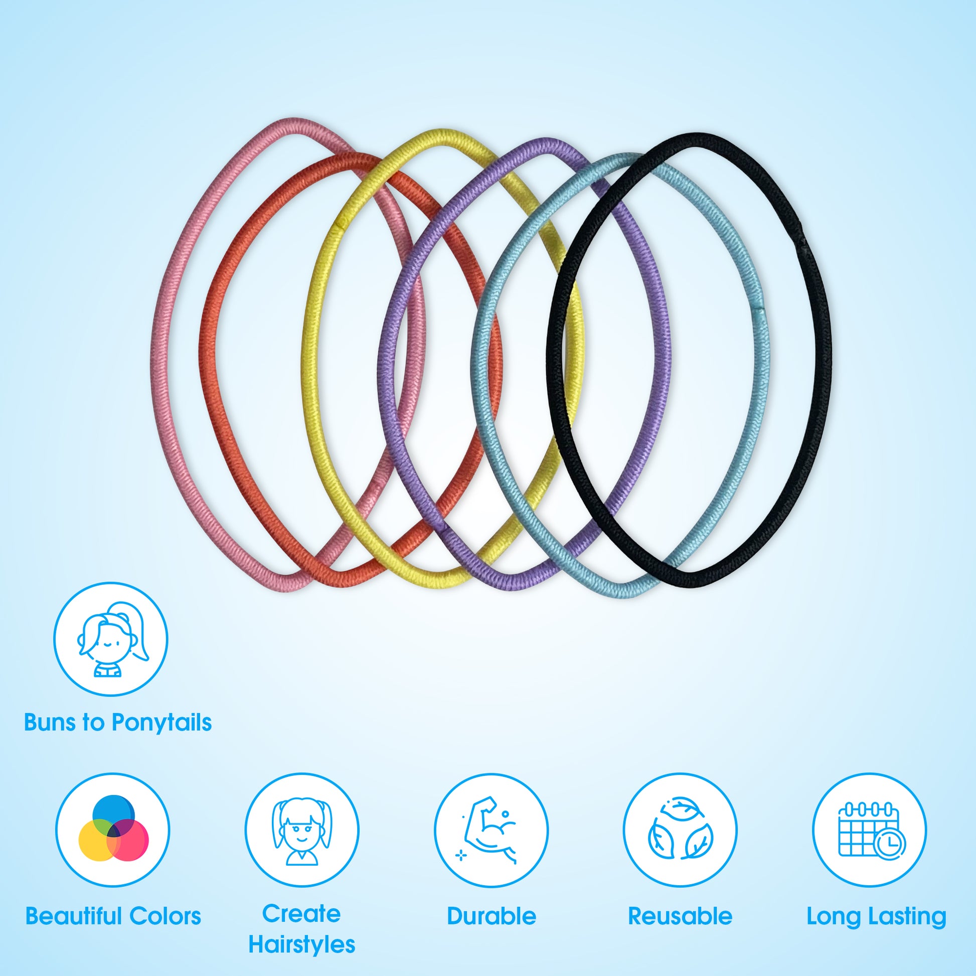  Bonsai Kids Ouchless Elastics—shop now for what every girl wants: a pretty and unique hairstyle. Style their hair in comfort with maximum flexibility and hold, perfect for everything from messy buns to sleek ponytails. The braided design and thick inner core ensure durability and comfort.